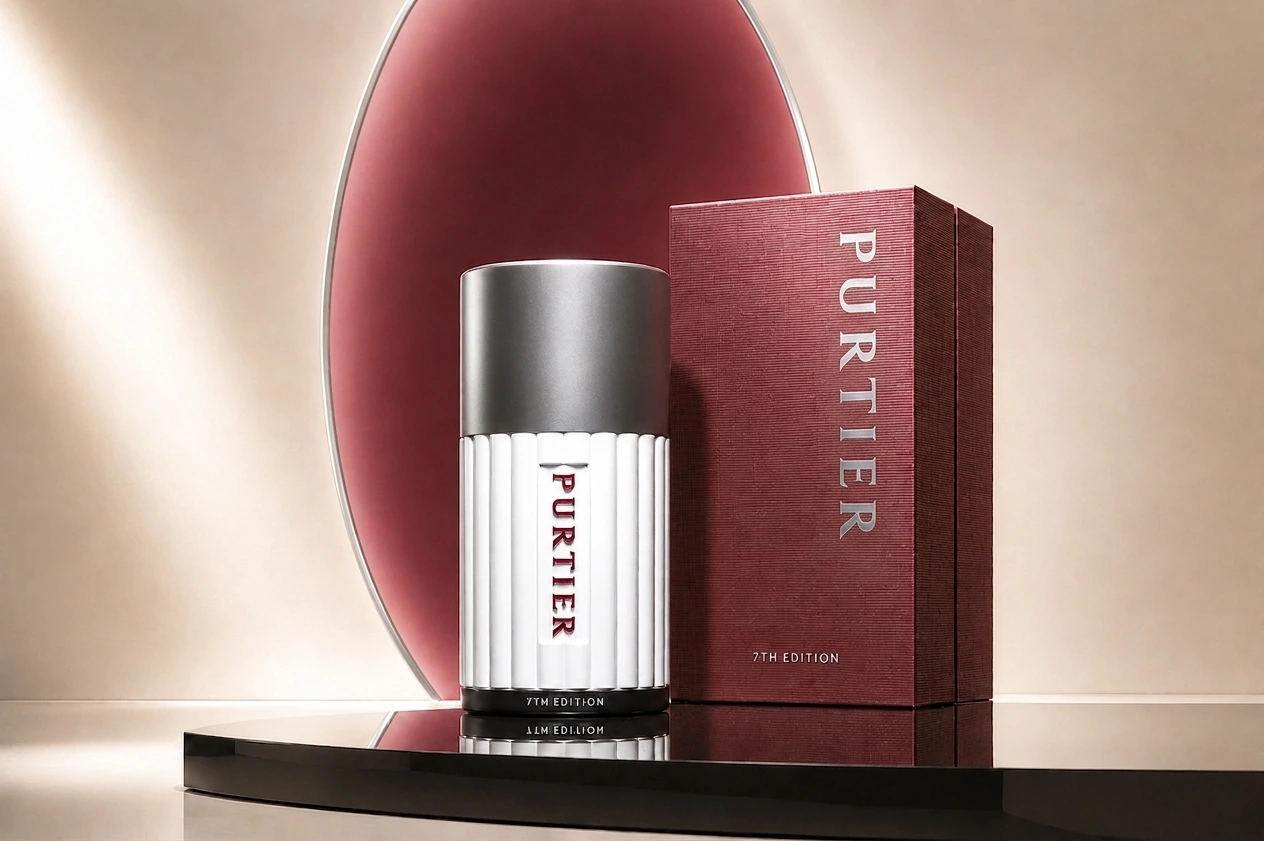 PURTIER седмо поколение – продуктова визия с бутилка и кутия